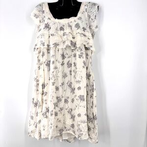 Hem & Thread Cream sleeveless dress NWT 1 large two pockets
